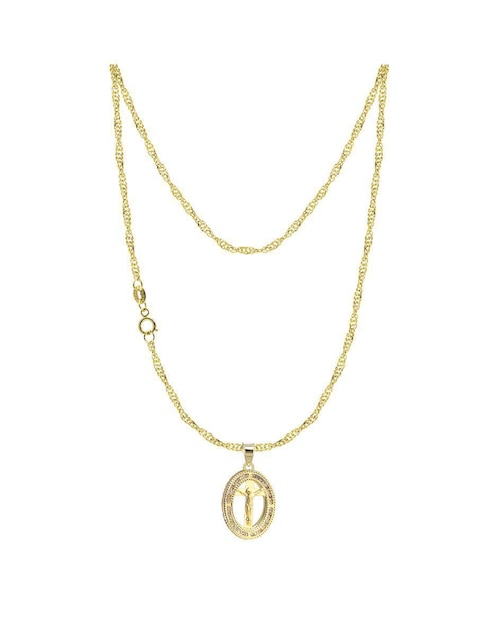 Collar con dije Abba Joyas de oro 10 K