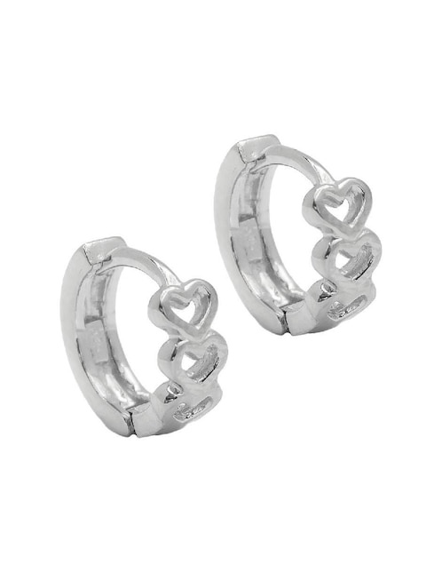 Huggies "de (si aplica)" corazón sin temática teresa díaz joyería mexicana básicos modernos "de" plata p 925 "con acabado" plateado sin gema