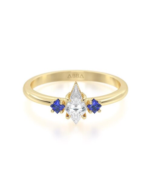 Anillo de compromiso de oro 10 K zirconia Anillo de compromiso de oro 10 K zirconia