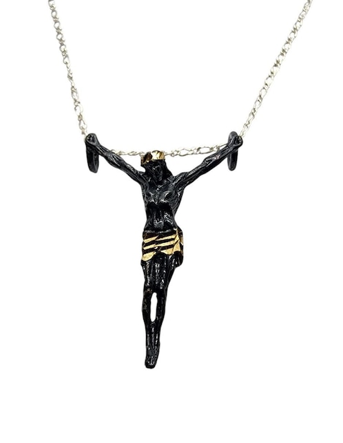 Collar con dije cristo Limerence By Claudia Herrera de plata P 925
