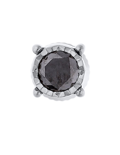Broqueles circulares de oro blanco 14 K con acabado brillante diamante