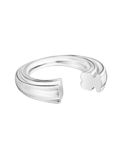 Anillo semicircular Tous P 925 de plata brillante