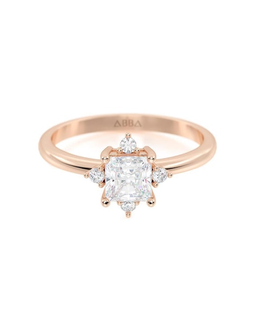Anillo de compromiso de oro 10 k zirconia 1