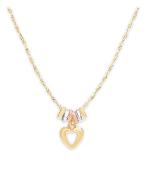 Colgante Y Dije de corazón Joyerías Bizzarro de oro florentino 14 K