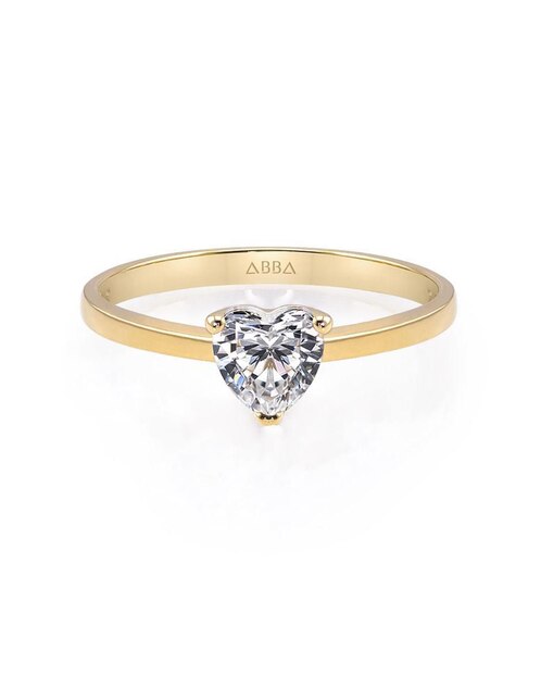 Anillo de compromiso "de" oro 10 k abba joyas no aplica zirconia