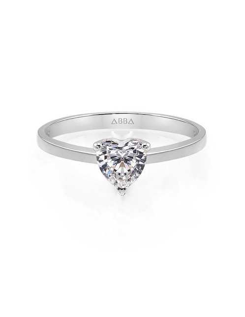 Anillo de compromiso de oro 10 K zirconia 1