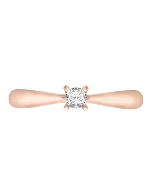Solitario de oro 14 k Miloro diamante 1