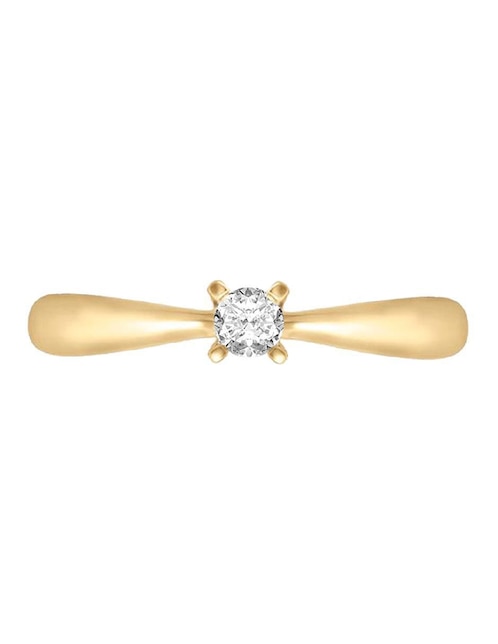 Solitario "de" oro 14 k klamore miloro diamante