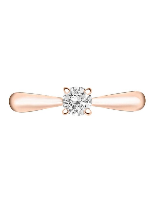 Solitario de oro 14 k Miloro diamante 1
