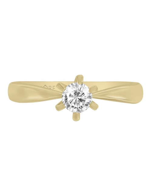 Solitario "de" oro 14 k klamore miloro diamante
