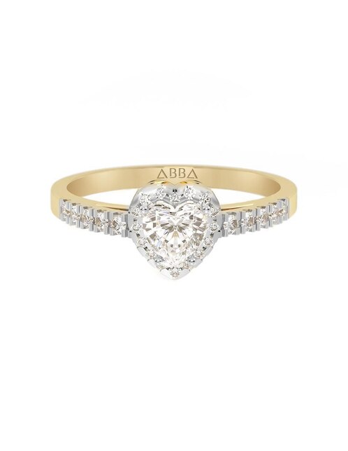 Anillo de compromiso de oro 10 K zirconia Anillo de compromiso de oro 10 K zirconia