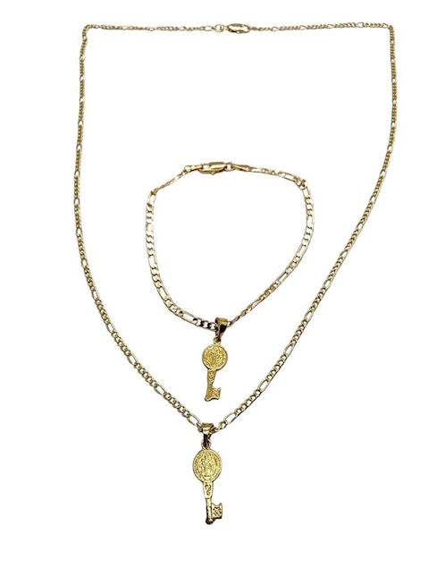 Collar y pulsera de llave Limerence by Claudia Herrera Religioso San Benito
