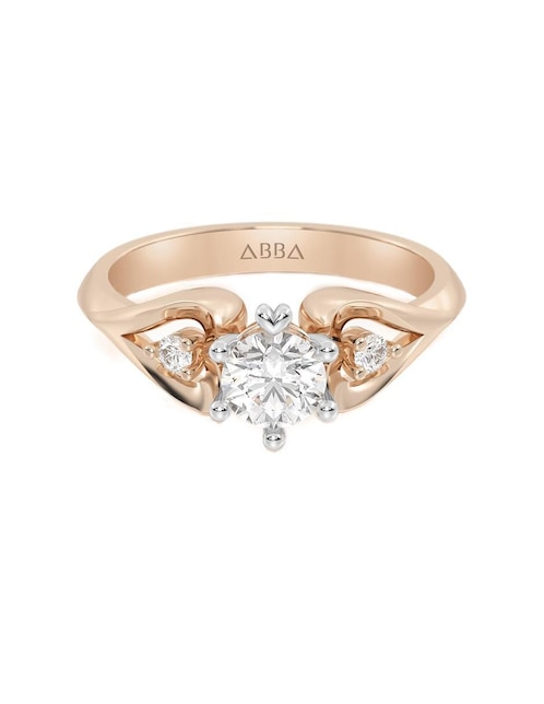 Anillo de compromiso de oro 14 k zirconia 1
