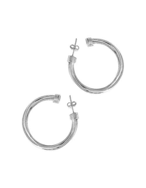 Arracadas Teresa Díaz Joyería Mexicana de plata P 925 con acabado brillante