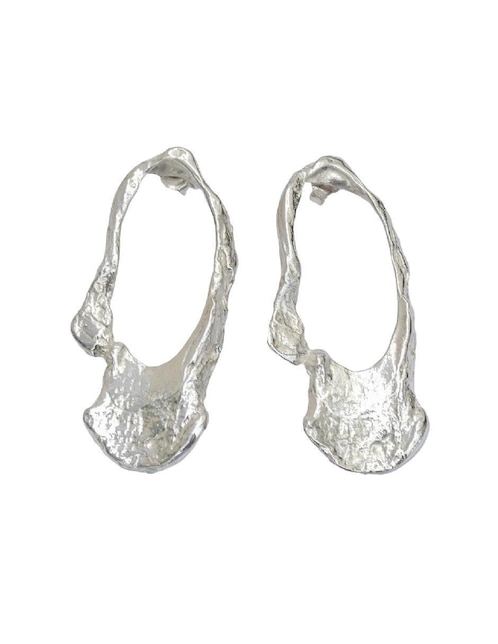 Aretes circulares Teresa Díaz Joyería Mexicana Tesoros Del Océano de plata P 925 con acabado brillante