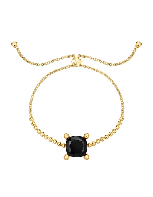 Pulsera Tous de plata con ónix p 925 con acabado baño de oro