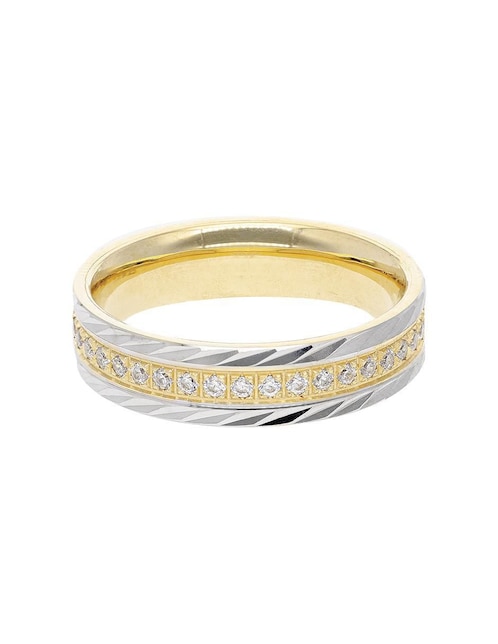 Argolla de oro 14 k Fonelli zirconia