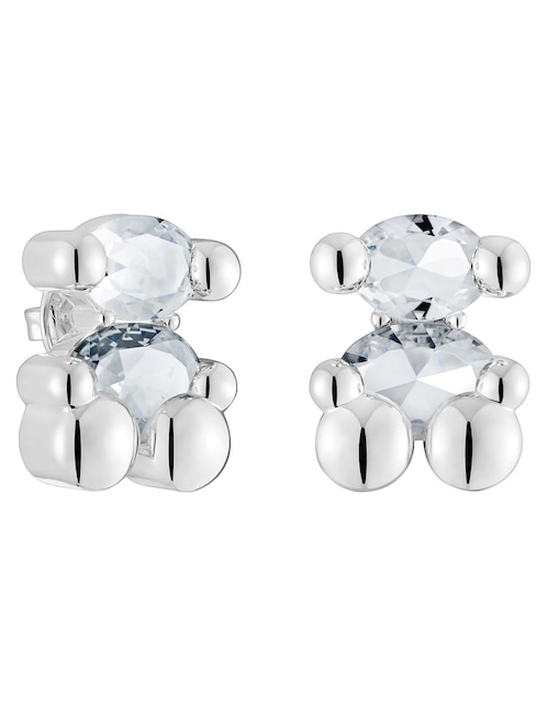 Aretes de oso Tous de plata P 925 con acabado brillante cuarzo