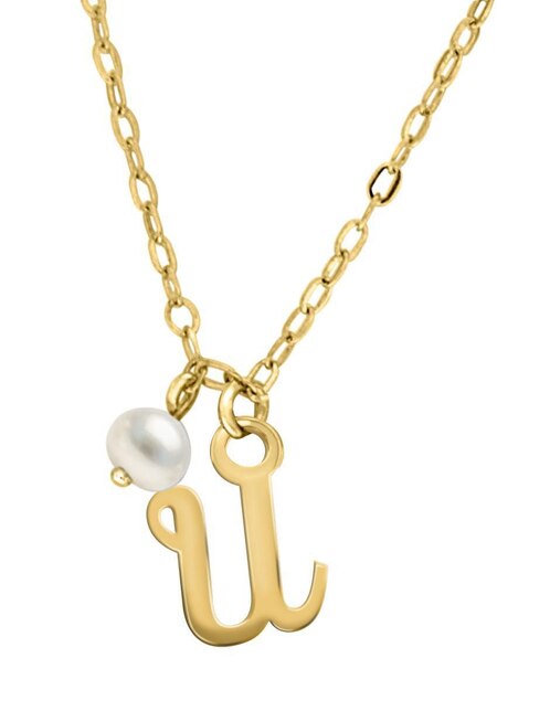 Imagen de producto Colgante Y Dije de letras Fianelli irma de oro amarillo 14 K