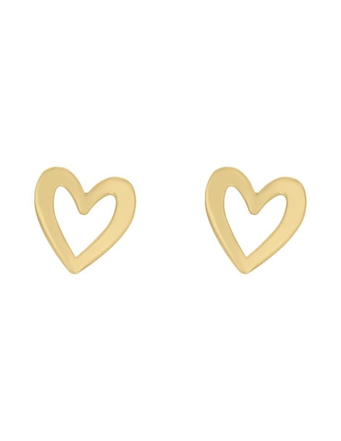 Aretes de corazón Fianelli Cuore de oro con acabado brillante