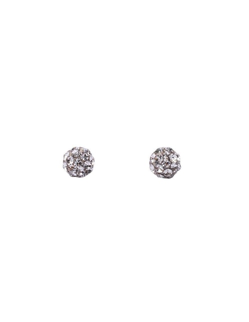 Broqueles de esfera de oro con acabado brillante zirconia 1