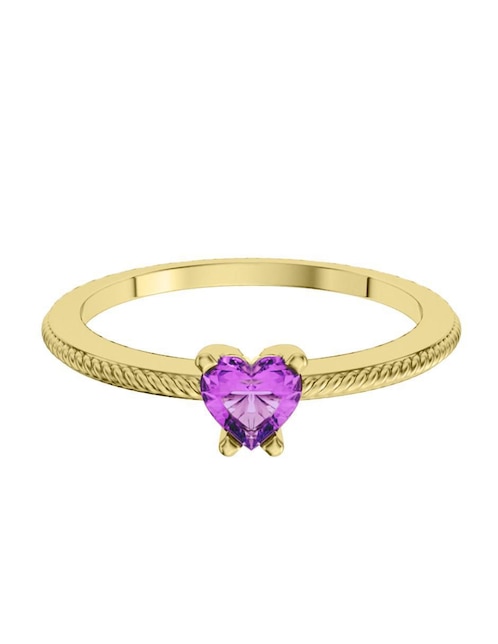 Anillo de compromiso de oro 10 k Amore Mio zirconia