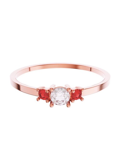 Anillo de compromiso de oro 10 k Amore Mio zirconia