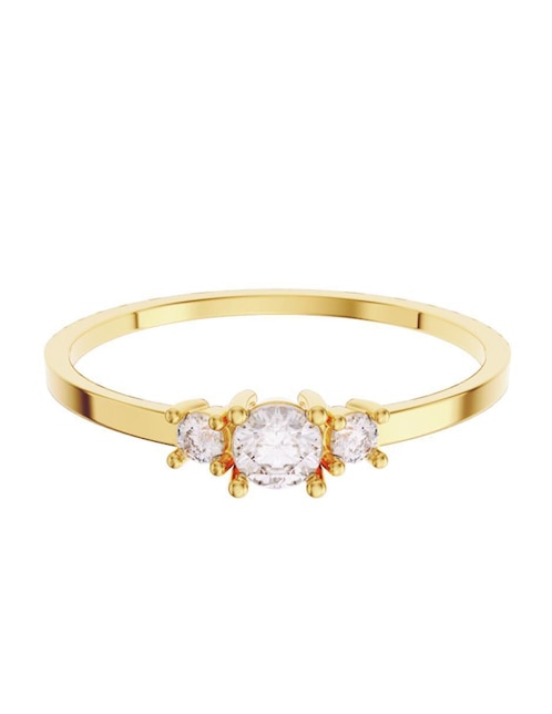 Anillo de compromiso de oro 10 k Amore Mio zirconia