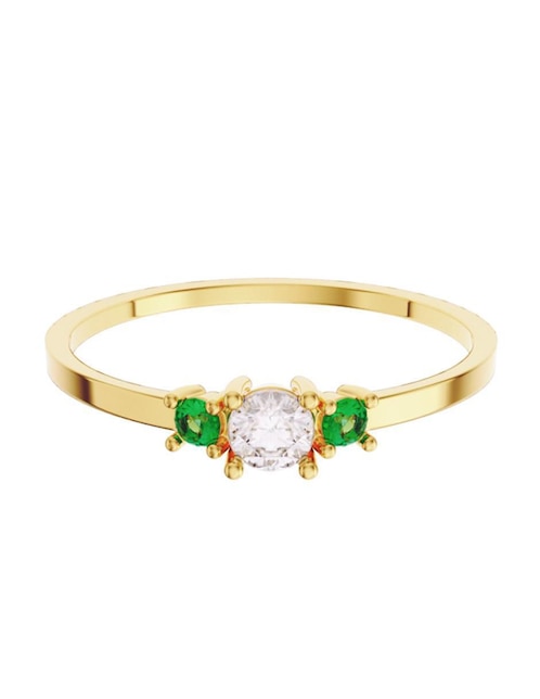 Anillo de compromiso de oro 10 k Amore Mio zirconia