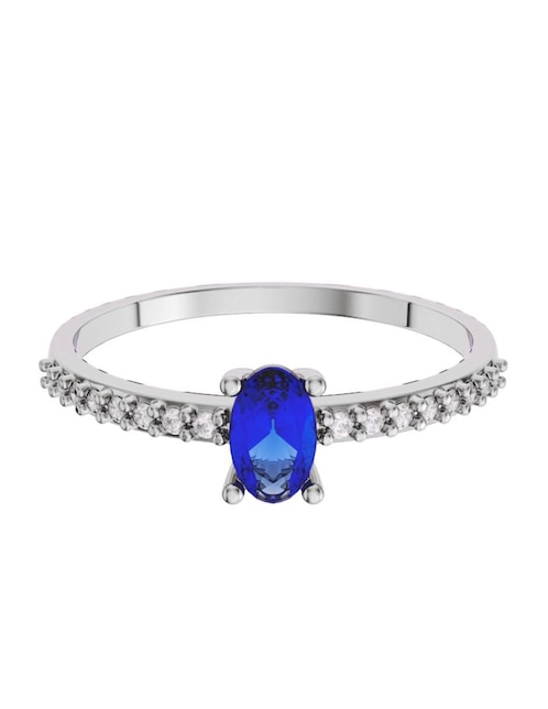 Anillo de compromiso de oro 10 k Amore Mio zirconia