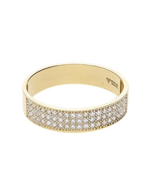 Argolla de oro amarillo 14 k Fonelli Promesa zirconia