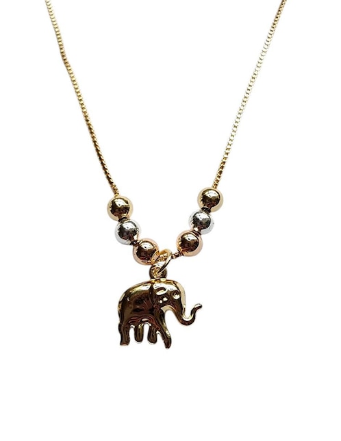 Collar con dije de elefante Limerence By Claudia Herrera de oro laminado 14 K