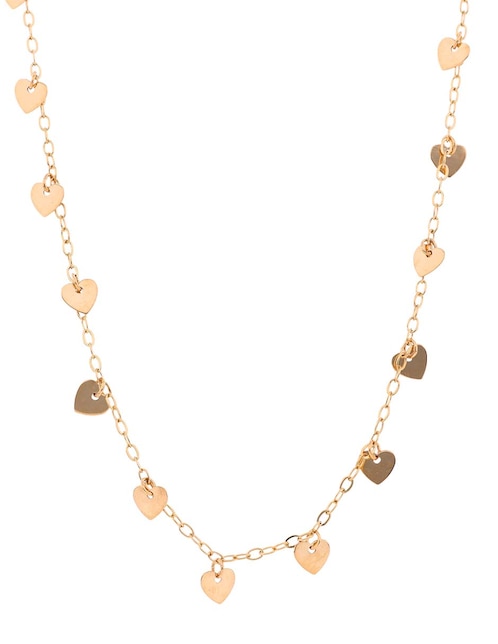Collar de corazón de oro amarillo 14 K 1