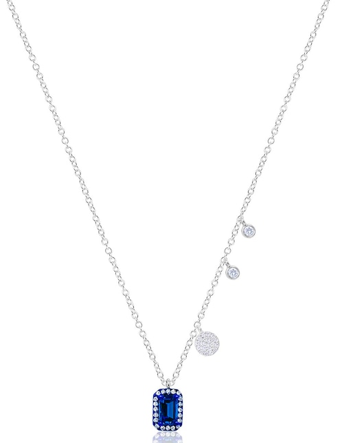 Collar de oro blanco 14 K 1