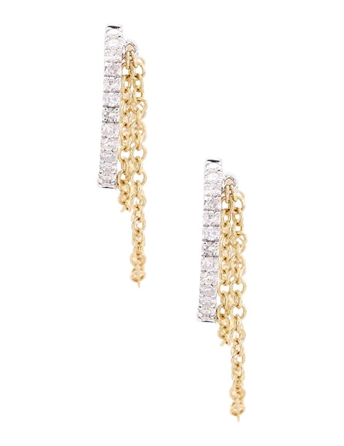 Aros Meira T de 14 k con acabado pavé diamante
