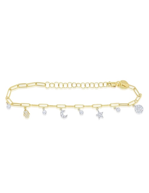 Pulsera Meira T de oro 14 K con acabado brillante