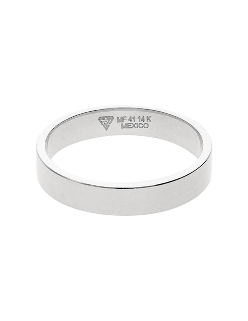 Argolla de oro blanco 14 k Fonelli Promesa