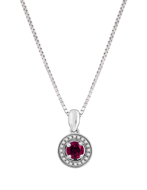 Colgante Y Dije redondo Fascinare clara de oro blanco 14 K