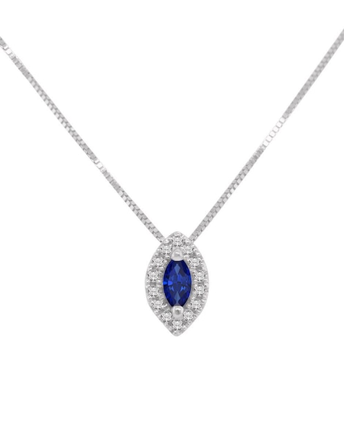 Colgante Y Dije ovalada Fascinare suylen de oro blanco 14 K