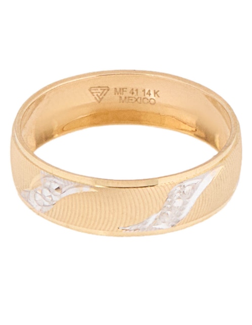 Anillo 14 k de oro pulido 1