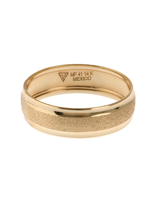 Anillo circular Fonelli 14 k de oro amarillo troquelado