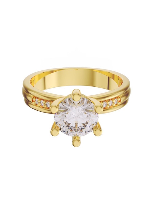 Anillo de compromiso de oro 10 k Fonelli zirconia