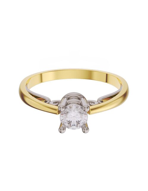 Anillo de compromiso de oro 14 k Fonelli zirconia