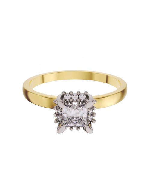 Anillo de compromiso de oro 14 k Fonelli diamante