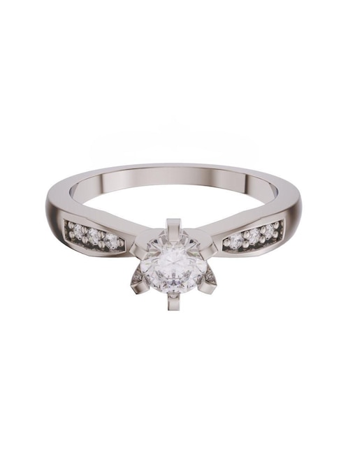 Anillo de compromiso de oro 14 k diamante 1