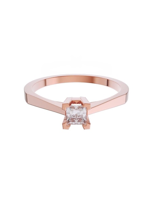 Anillo de compromiso de oro 14 k diamante 1