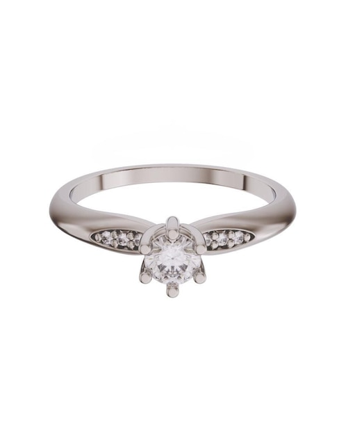Anillo de compromiso de oro 14 k diamante 1