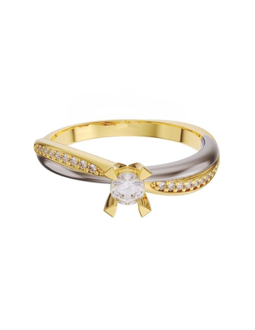 Anillo de compromiso de oro 14 k Fonelli diamante