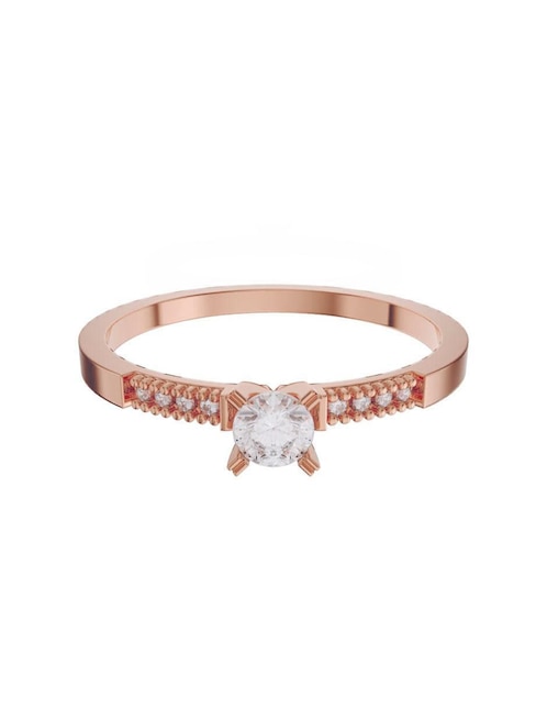 Anillo de compromiso de oro 14 k diamante 1