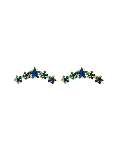 Broqueles de estrella Mancini de oro zirconia